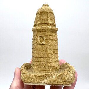Vintage Sandstone Lighthouse Decor Coastal Nautical